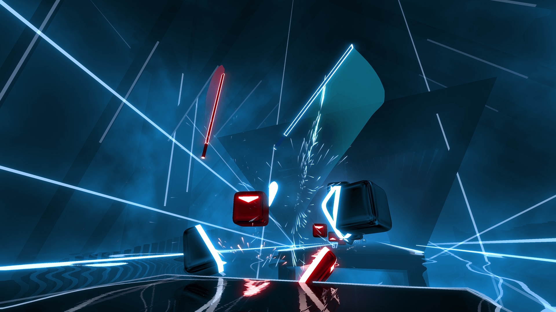 Beat Games, Beat Saber, Beat Saber Review, Family, Great Soundtrack, Hyperbolic Magnetism, indie, Music, party, Rating 8/10, Rhythm, VR